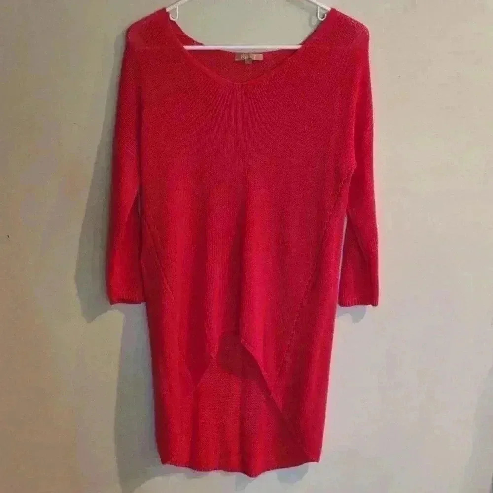 Kier+J‎ tunic coral summer sweater size small